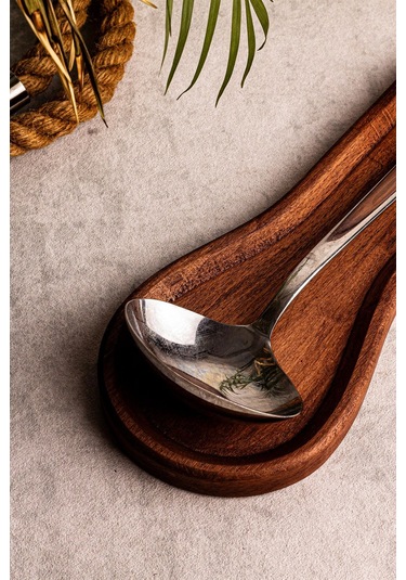 Snippy Holdy - Tezgah Üstü Ahşap Kirli Kaşık Altlığı Kirli Kaşıklık Kepçe Altlığı Ahşap