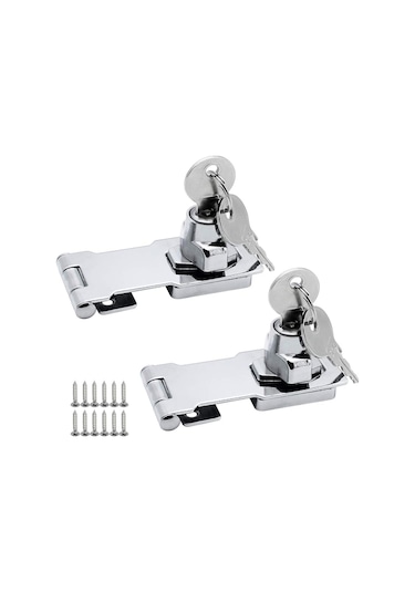 Adet Çinko Alaşımlı Kilit Kelepçesi 80 Mm Kapı Kelepçesi Kilidi, Asma Kilit Ve Anahtarlı Kilit, Mobilya Posta Kutusu Dolap Çekmecesi İçin