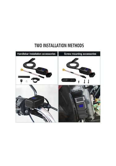 Vkemall Siyah Abs Materyal 12v Girişli 5v/9v/12v Çift Usb Süper Hızlı Şarj Cihazı 6-30v Voltmetre İle Mavi Ekran