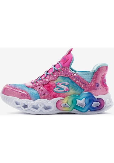 Skechers İnfinite Heart Lights Büyük Kız Çocuk Pembe Işıklı Spor Ayakkabı 303755l Pkmt Pembe