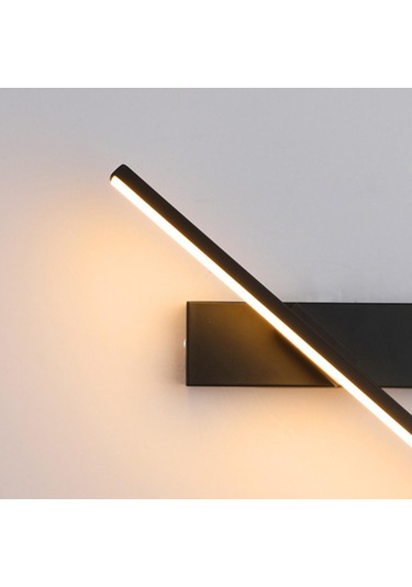 Suntek Modern Dönen Duvar Lambası Ev Yatak Odası Merdiven Koridor Siyah Sıcak Işık Siyah