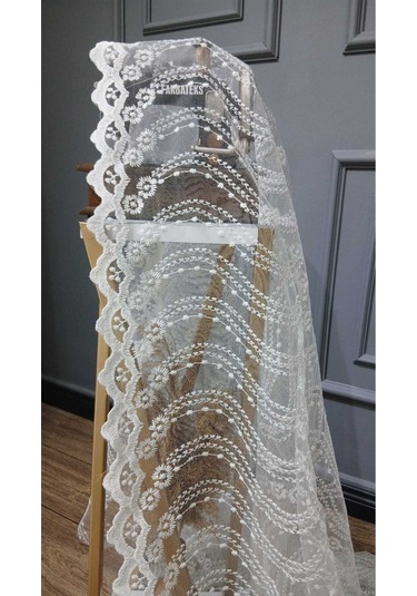 Tül Perde Brode Nakış Yeni Eko Seri Sarmasık Desenli Nakış 3kat Pileli Tül Perde Sarmasık