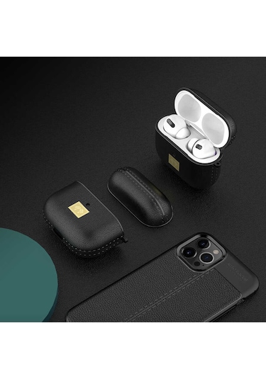 Wlons Airpods 3. Nesil Uyumlu Kılıf Deri Görünümlü Wlons Askılı Koruma Kılıf Airpods 3 Kılıf Deri Bluetooth Kulaklık Aks. 36769017