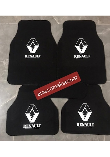 Zg Renault Megane Logolu Siyah Çift Katlı Halı Paspas Seti