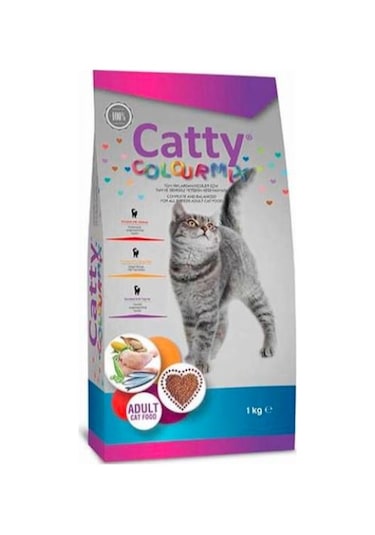 Catty Adult Colour Mix Yetişkin Kedi Maması 1 KG