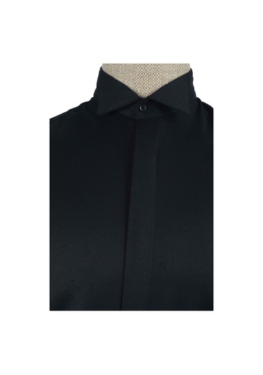 Cengiz İnler Gizli Düğme Ata Yaka Slimfit Damatlık 001