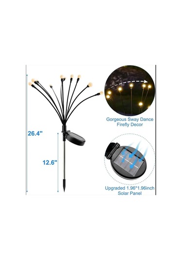 Bahçe Işıkları-yeni Yükseltilmiş Güneş Enerjili Ateşböceği Çok Renkli
