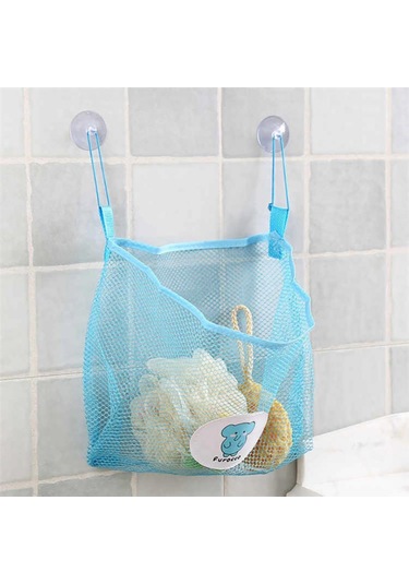 Banyo Düzenleyici File Bebek Banyo Zamanı Düzenli Saklama Oyuncak Vantuzlu File Çanta Arı Pembe