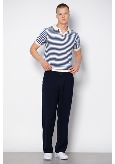 Barrels And Oil Baggy Kumaş Pantolon - Lacivert-lacivert Lacivert