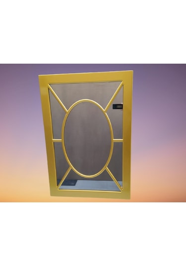 Ayna-Dresuar Motifli Model Parlak Gold Renk Kayın Torna Kutu Içi(486070600) Altın