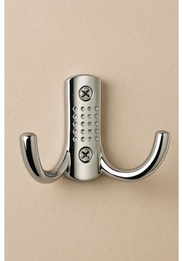 Noktalı Portmanto Vestiyer Duvar Dolap Elbise Askısı Krom Metal Kapı Askılığı Askılık 10 Adet Krom