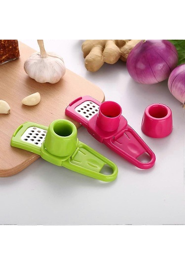 Çok İşlevli Paslanmaz Çelik Pres Sarımsak Dilimleyici Kesici Parç Çok Renkli