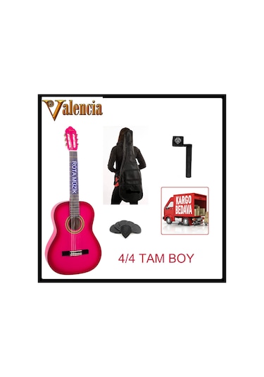 Valencia Vc104Pks 4/4 Klasik Gitar Pembe