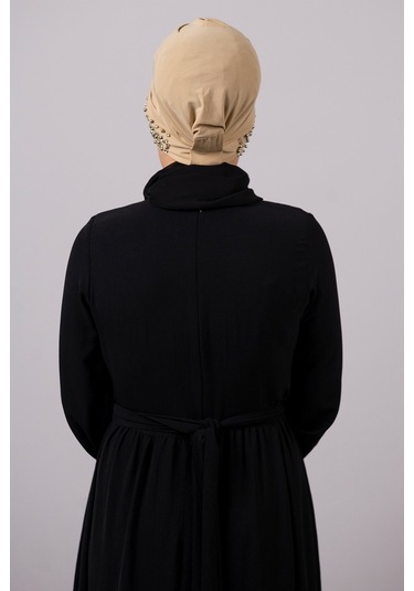 Sütlü Kahve Pratik Hazır Geçmeli Tesettür Bone Sandy Kumaş Taşlı Çok Renkli