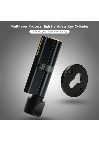 Prestigegoods Leedıs Ağır Hizmet Yuvarlak Kilitli Kol Seti Anahtarlı Ters Çevrilir Sol/sağ 35-45mm Siyah Siyah