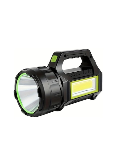 Xuweiwei 1 Adet El Feneri Süper Parlak Güneş Enerjili 7 Modlu Cob Yan Aydınlatmalı Taşınabilir Kamp Lambası Açık Hava Seyahat Acil Durum Bakır - Siyah