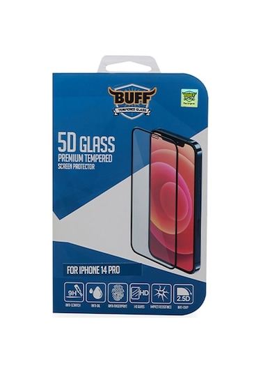 Buff Apple Uyumlu   iPhone 14 Pro 5D Glass Ekran Koruyucu