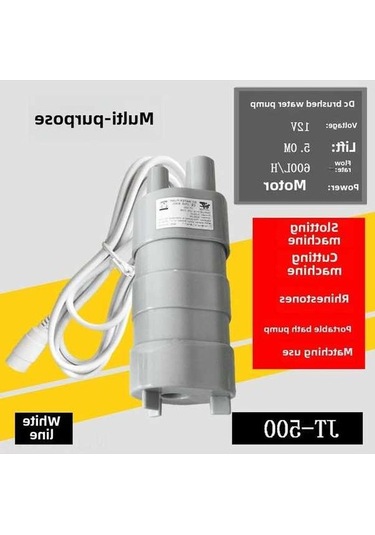 Tongxida 12v Dc Mikro Pompa - 5m Lifting, 10l/dk Debi - Beyaz Kablolu, Gri, 5.5 2.1 Soketli