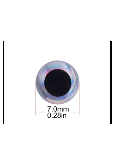 3d Göz - 7 Mm - Jig Rapala Kaşık Silikonlar Için Yapay Göz - 50 A