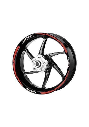 Deeb Honda Cbr125 Jant Şeridi Reflektif Kırmızı Beyaz Model S
