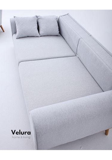 Valo Üçlü Kanepe & 3' Lü Koltuk - Açık Antrasit Gri - Antrasit