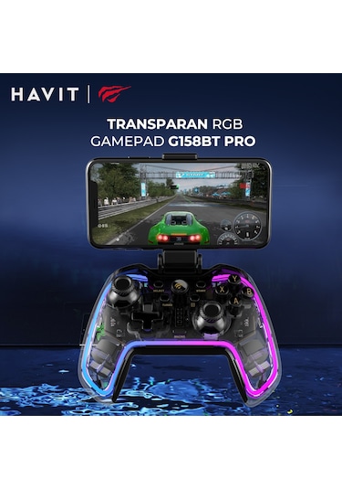 Havit Gamenote G158bt Pro Transparan Rgb Gamepad Joystick