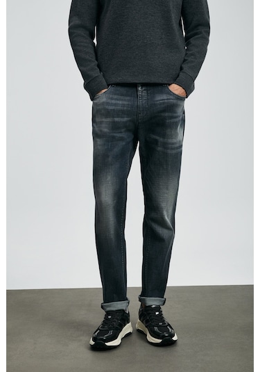 Lufian Erkek Hegel Spor Slim Fit Jean Pantolon 112200265 Gri Gri