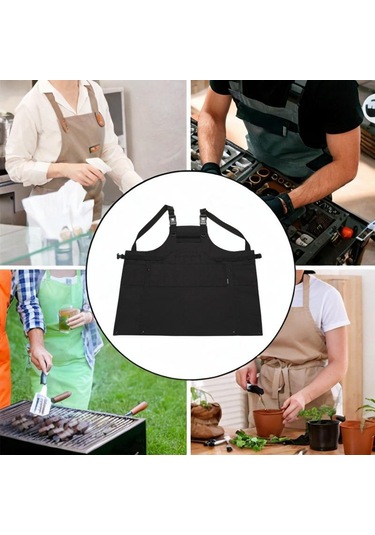 Homyl Araçlar Önlük Çoklu Cepler Suya Dayanıklı Barbekü Siyah