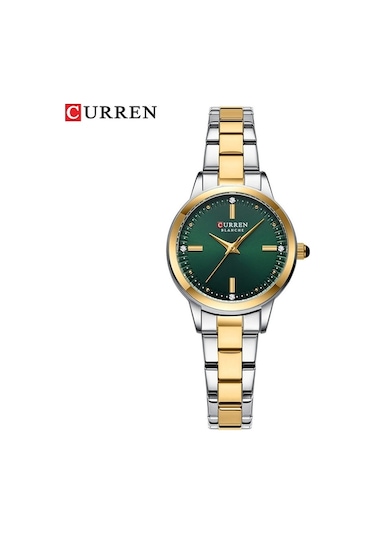 Yingfu Çelik Kordonlu Kadın Saat Curren 9094 - Kuvars Mekanizma Altın Altın