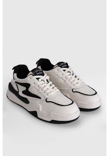 Lufian Maya Kadın Sneaker Ayakkabı Bej Siyah Bej Siyah
