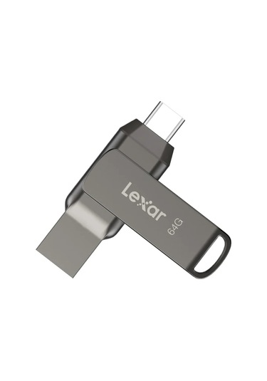 Springsun Lexar Jumpdrive D400 Usb 3.1 Type-c/a Çift Bağlantıli Flash Drive, 32-256gb, 130mb/s Aktarım Hızı, Metal Kasa, Veri Saklama Ve Yedekleme