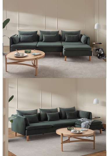 Flexy Köşe Koltuk Takımı Yeşil