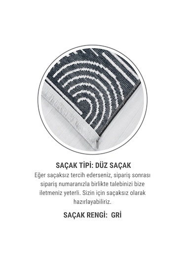 Revna Antrasit Yıkanabilir Halı Kaydırmaz Tabanlı Pamuk Dokuma Salon Mutfak Koridor İçin Antrasit