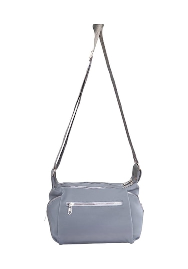 Mygeppetobag Suni Deri Bayan Çapraz Çanta -omuz Çantası Gri