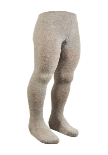 DESIGN PAMUKLU KÜLOTLU ÇORAP - 5 YAŞ-Gri