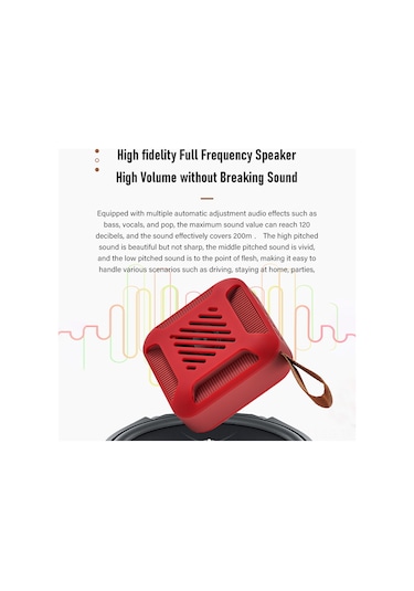 Leezsing "taşınabilir Su Geçirmez Bluetooth Hoparlör, Mikrofonlu, 36 Saat Çalma Süresi, Kablosuz Ses Sistemi"