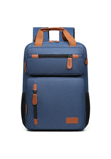 Jeemson Erkekler İçin Modern Sırt Çantası - 15.6" Laptop Bölümü, Su Geçirmez, Geniş Depolama, Ergonomik Tasarım, Mavi MAVİ