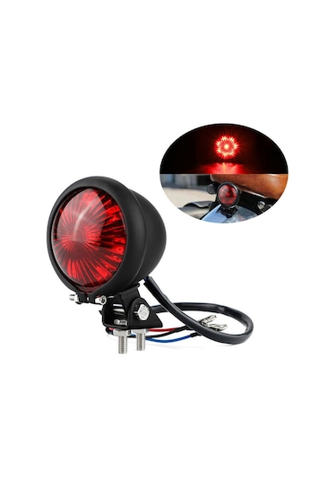 Kangfufeng Bobber Chopper Cafe Krom İçin Led Arka Stop Lambası Fren Durdurma Moto