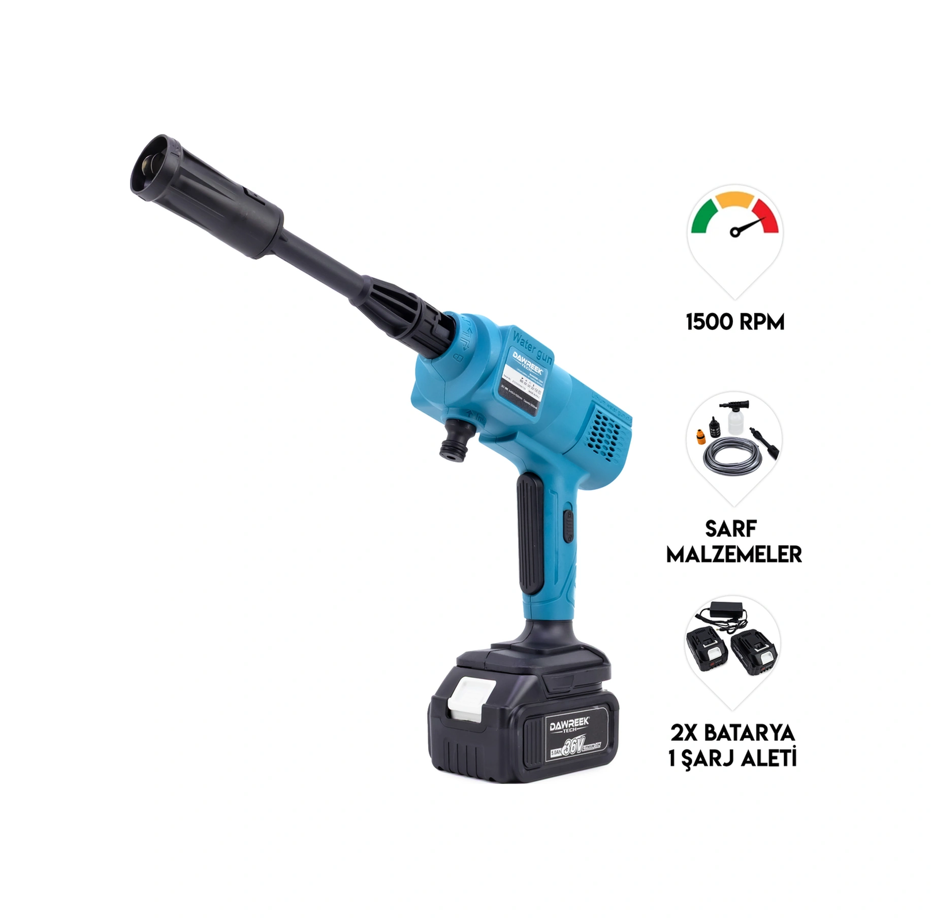 Dawreek Şarjlı Oto Yıkama Mk 1 ADETLİ SET