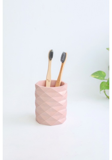 Dekoratif Geometrik Kalemlik Modern Beton Organizer Vazo Saksı Diş Fırçalık Ofis Düzenleyici Pempe