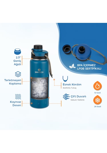 Santeco Ktwo Sporcu Termosu 710 Ml-mavi