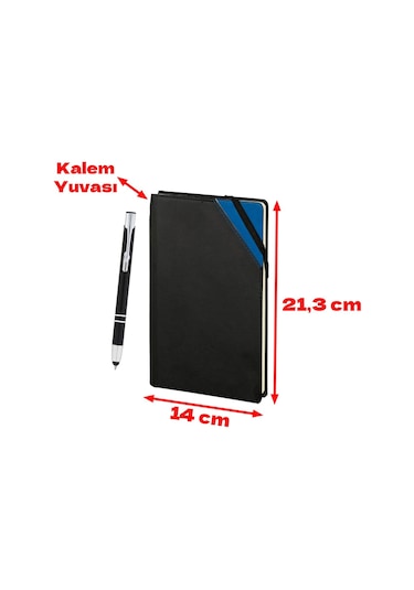 Köşeli Kenar Touchpen Dokunmatik Uç Metal Tükenmez Kalemli Defter