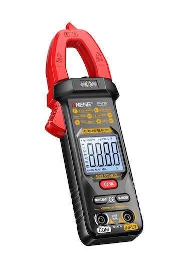 Yunboo Aneng Pn135 Akıllı Sulu Alet 600a Ac Akım, Ac/dc Voltaj, Kapasite, Ohm Ölçer, Ncv, 4000 Sayım, Abs Malzeme, Kırmızı Pil Dahil Değil