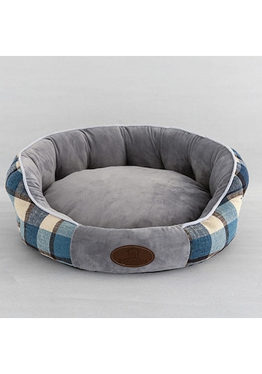 Suntek Sıcak Kafes Kediler Köpekler Yatak Kısa Peluş Mavi