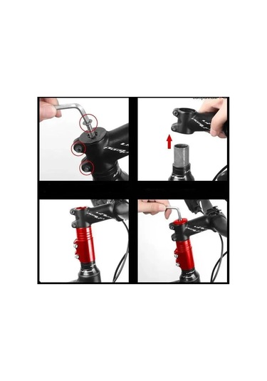 Samdoo Bisiklet Sapı Yüksekliği Artırıcı 110mm - Ergonomik Sürüş İçin 28.6mm Çaplı Mat Siyah, Dağ/şehir Bisikletleri Uyumlu