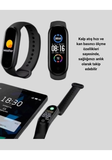 Mey İthalat Akıllı Bileklik Atış, Uyku Ve Adım Takibi, Ip67 Su Geçirmez