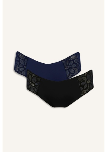 Defacto Dantel Detaylı Micro 2li Hipster Külot Fall İn Love F2122ax25aunv247 Lacivert