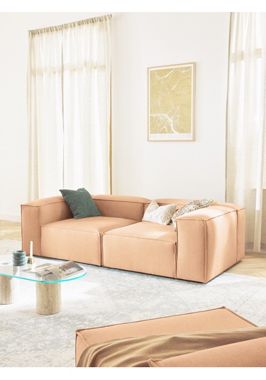 Most Mollis 2 Modül Kanepe Koltuk Kiremit Keten Kumaş Yataş Sün