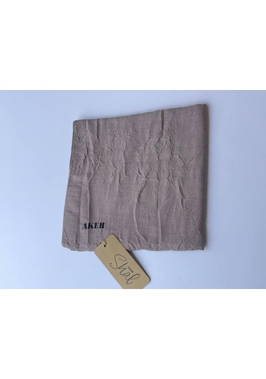 Koyu Bej Aker Bambu Kraş Eşarp BEj