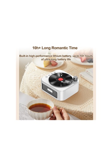 Geeroyoo Retro Vinyl Plak Tasarımlı Taşınabilir Bluetooth Hoparlör - 360 Stereo Ses Ve 10 Saat Pil Ömrü İle Müzik Keyfi
